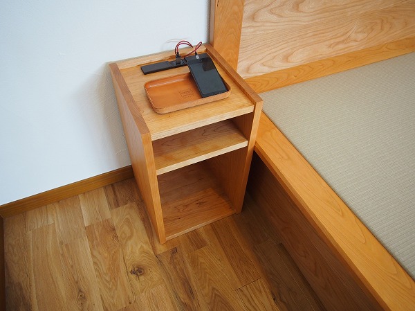  畳ベッド 飛騨フォレスト オーダー 日本製 ヘリ無し畳 ダイケン ナイトテーブル サイドテーブル