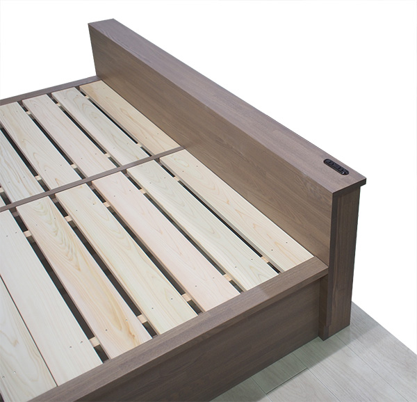 スノコベッド 収納 小上がり ヌック 収納 おしゃれ デザイン 飛騨フォレストオーダー 日本製 オイル仕上げ 図面 グレイッシュ グレー 宮付き