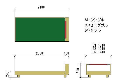 ベッドの寸法