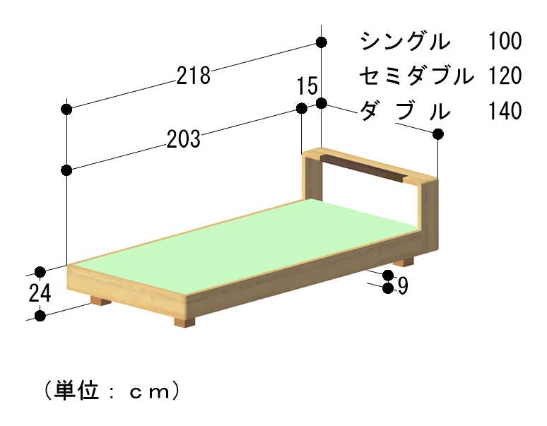 ベッドの寸法