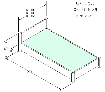 畳ベッドの寸法